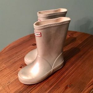Hunter Boots, Toddler, Kids First Metallic, silver
